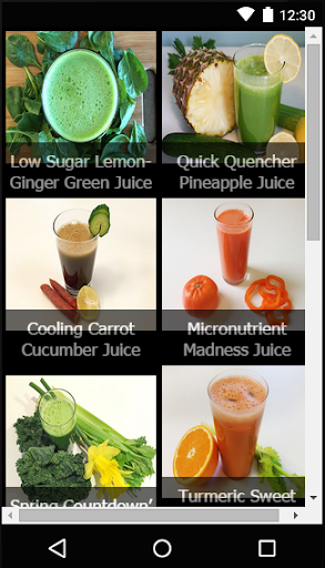 Recipes Vegetable juice