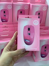 Chuột Quang Có Dây Newmen Chuyên Game G10+ (Pink) Plus - Cá Mập - Hàng Chính Hãng