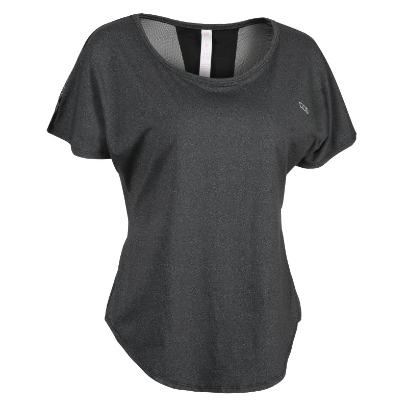 T-shirt de yoga ample à manches courtes pour femme