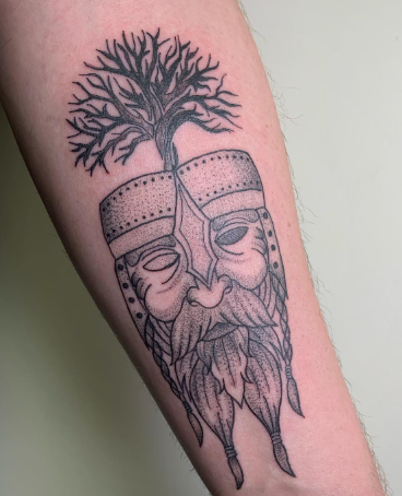 Odin With Yggdrasil Tattoo