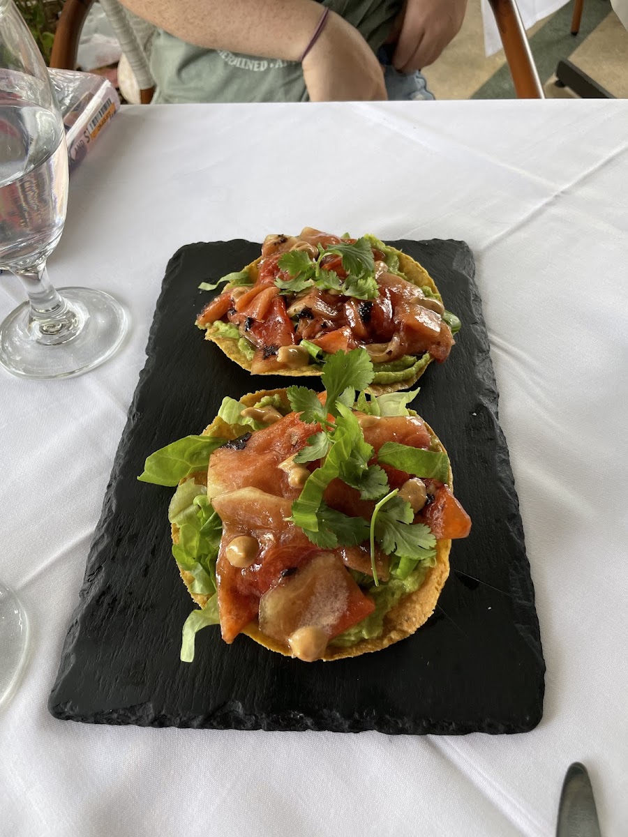 Ahi Tostadas from Marinated Watermelon