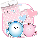 Cute Kitty Pink Cat Launcher Theme 1.1.2 APK تنزيل