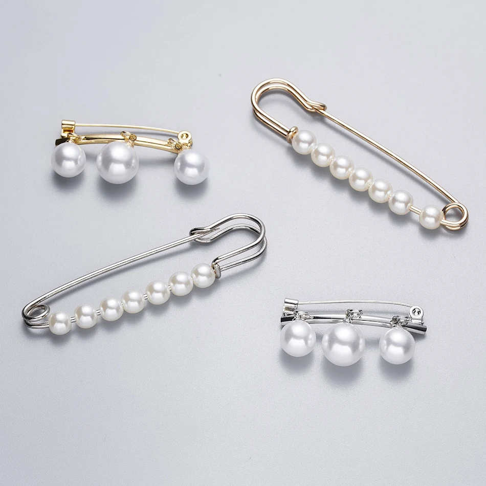 Creative New Pearl Horizontal Big Brooch Elevate Your Style with Elegance Perfect for Clothes, Jackets, and Accessories 