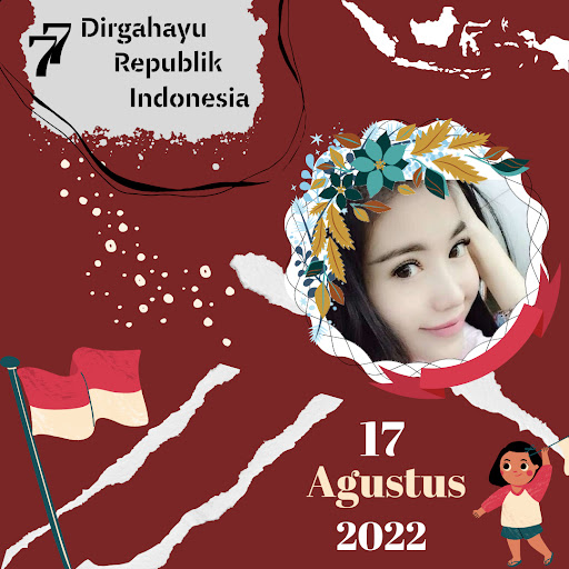 Twibbon Frame HUT RI 77 2022