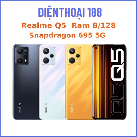 Điện Thoại Realme Q5 Chíp Snapdragon 695 5G Nguyên Seal, Mobile188