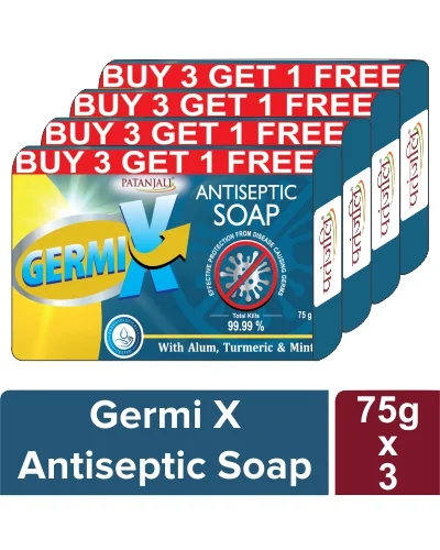 Patanjali Germi X Antiseptic Soap 75Gm Buy3 Get1 Free - 300 gm
