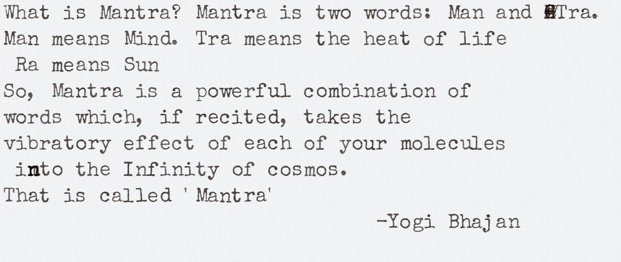 What is Mantra? - Yogi Bhajan 