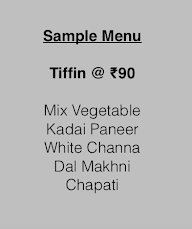 Kitchennoid Tiffin Services menu 1