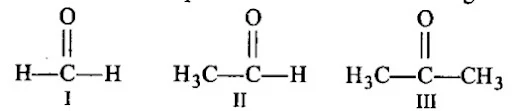 Physical properties of aldehydes and ketones