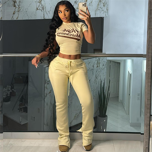 Title 14, Casual Digital Printing Slim Fit Midriff-baring...