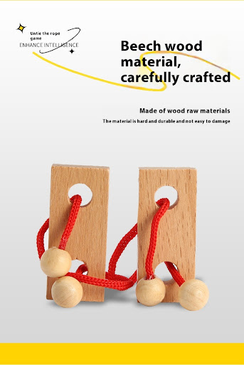 Title 8, Wooden Puzzle Column Unrope Magic Circles Brain...