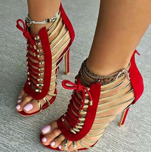 Title 3, Metallic stiletto sandals Elevate your style wi...