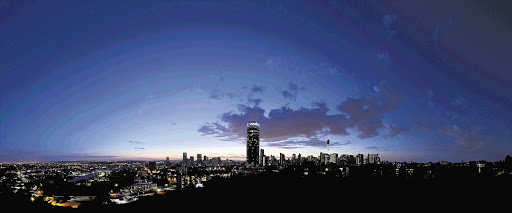 Johannesburg skyline, photographed from Observatory.