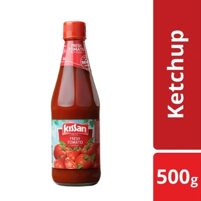 Kissan Fresh Tomato Ketchup Glass Bottle 500 G