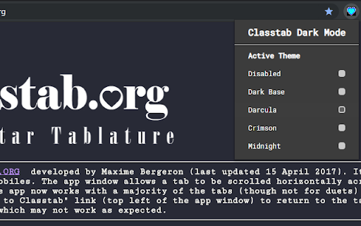 Classtab.org Dark Mode