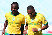 Peter Shalulile and Andile Jali of Mamelodi Sundowns.