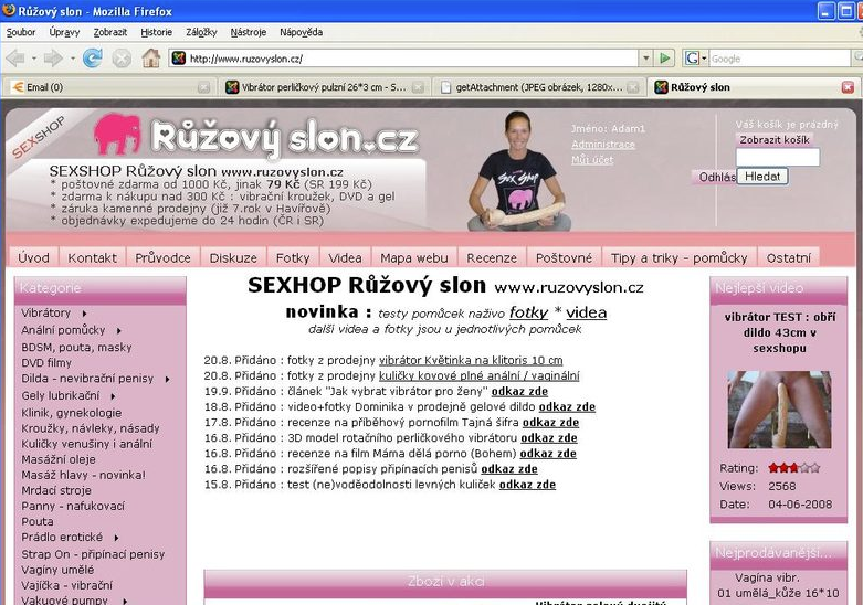 Růžový slon z roku 2008