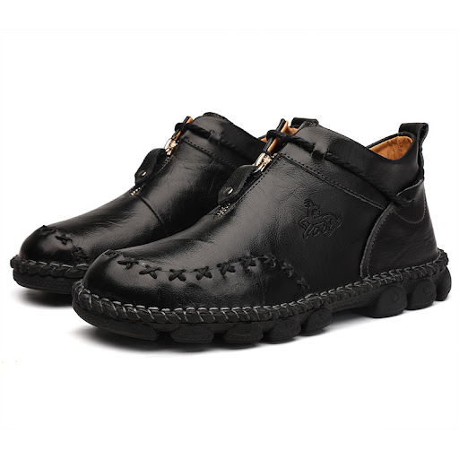 Title 5, Mens Middle Cut Martin Boots Leather Boots Out...