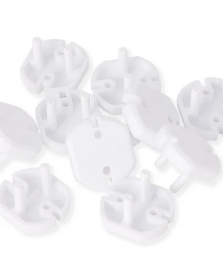 10pcs EU Power Socket Cover Cap Two Phase Safe Lock Cover... - 1