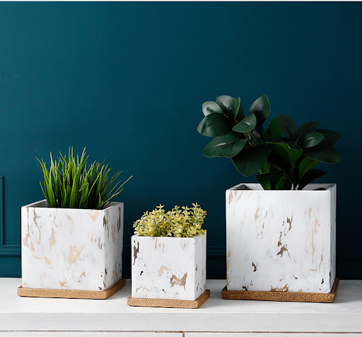Title 7, Cement Ceramic Flower Pot Nordic Style Simple. ...