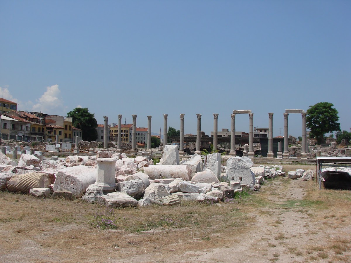 Ruins of the agora in ancient Turkey (modern Izmir)