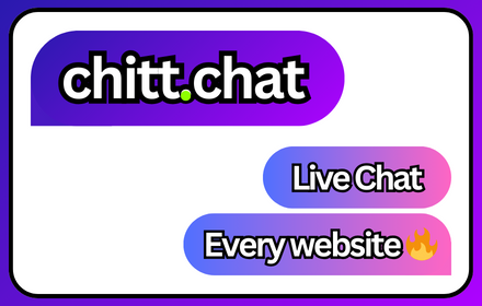 chitt.chat: live chat on every website! small promo image