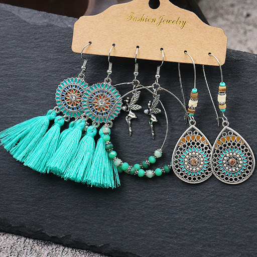 Title 4, Creative Female Drop-shaped Alloy Earrings, Add...