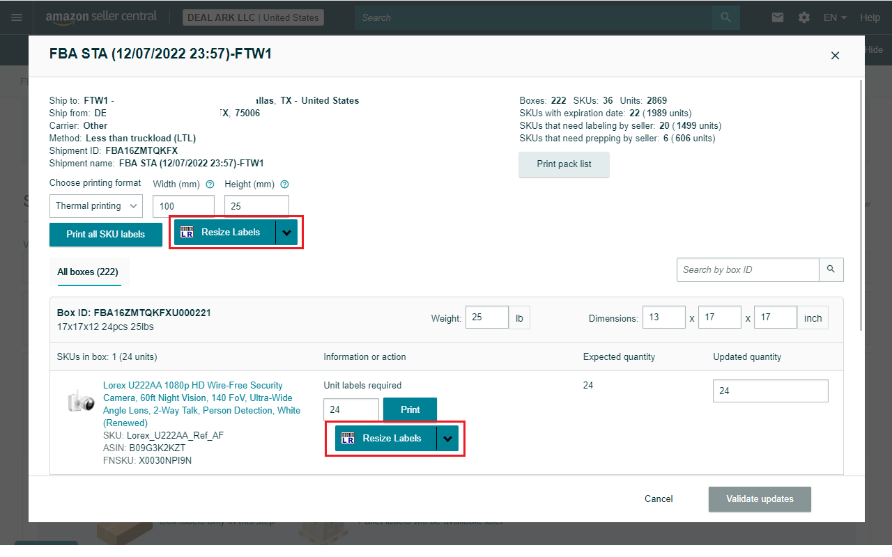 Label Resizer - FBA Labels to Thermal & Avery Preview image 1