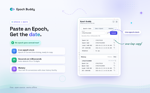 Epoch Buddy: Unix Timestamp & Date Converter screenshot 3