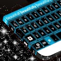 Glowing Blue Neon Keyboard icon