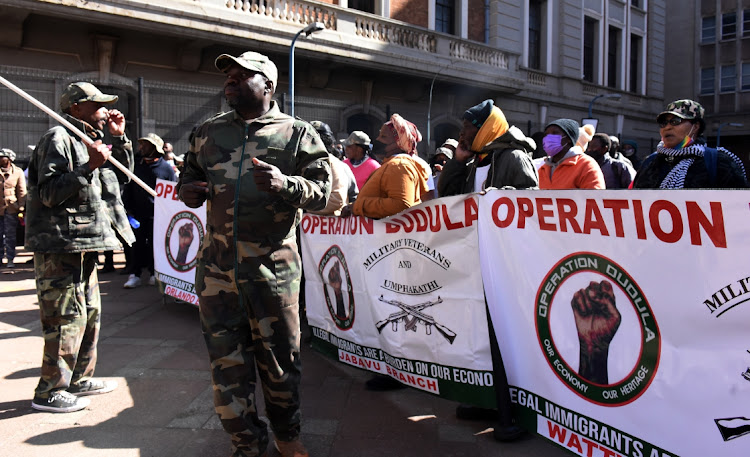 Operation Dudula protest at Park Station in Johannesburg. File image.