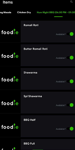 Screenshot Foodie Partner App