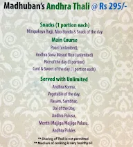 Madhuban- Sattvic South Indian Restaurant menu 3