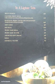 Tabla Hotel menu 2