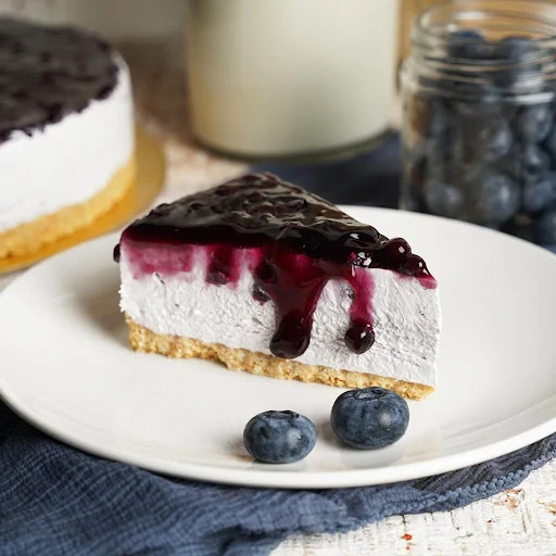 No Bake Blueberry Cheesecake Slice