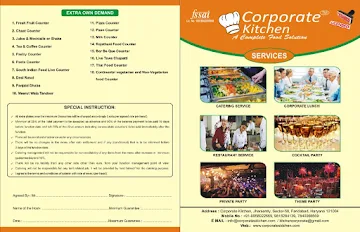 Corporate kitchen menu 