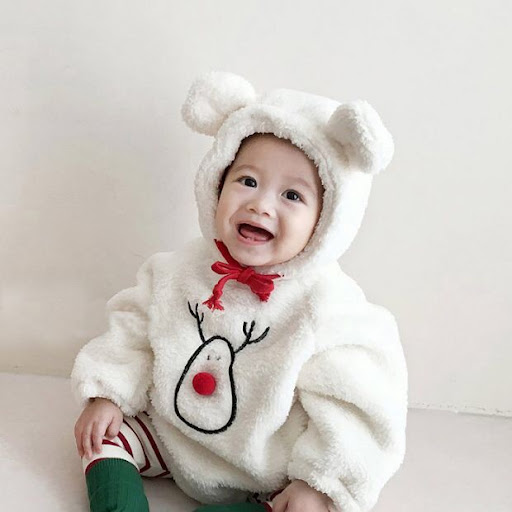Title 4, Baby Snowman Elk Long-sleeved Velvet Wrapper Ch...