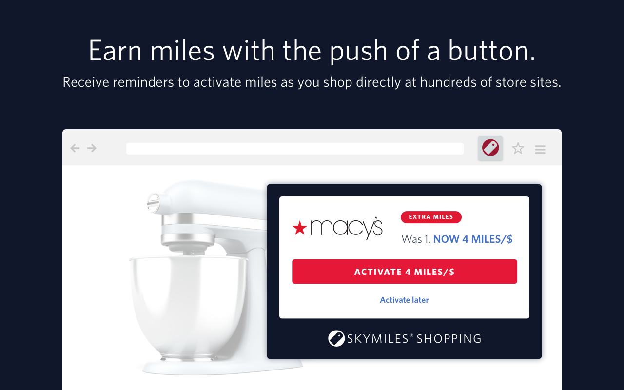 Delta Air Lines SkyMiles® Shopping button Preview image 2