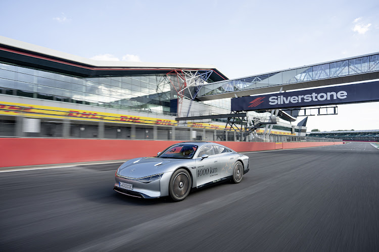 The Mercedes-Benz EQXX has broken its own record by driving from Germany to England on a single charge. Picture: SUPPLIED