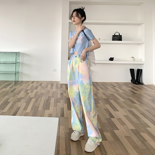 Title 5, High-Waisted Slim Design Straight-Leg Mopping P...