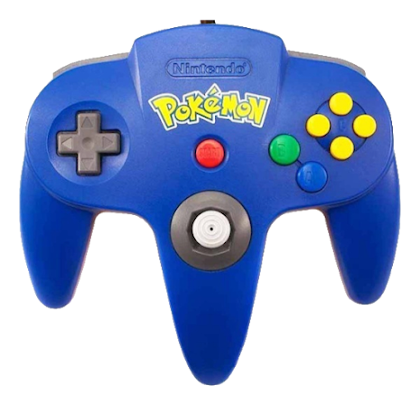 N64 Handkontroll Pokmon Edition Bl/gul beg