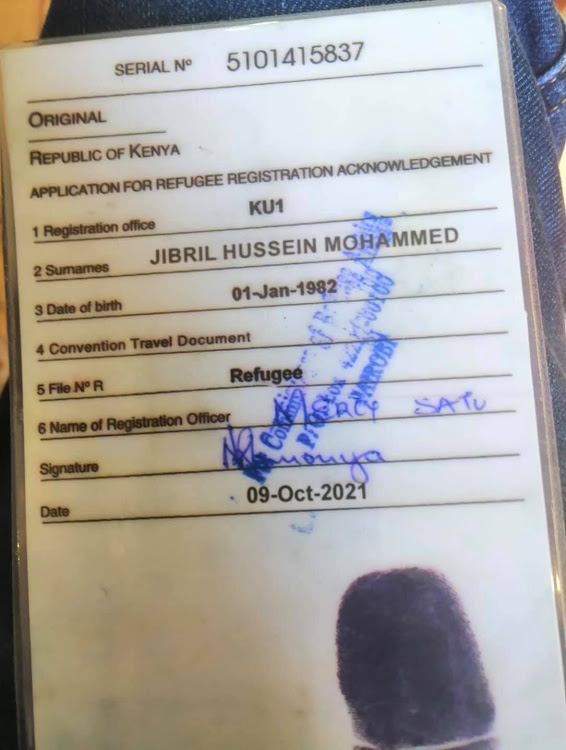 One of the fake documents that police recovered in the raid on October 19 in Eastleigh, Nairobi-DCI