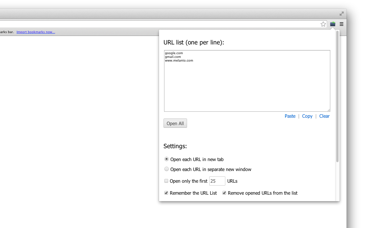 Bulk URL Opener Extension Preview image 3