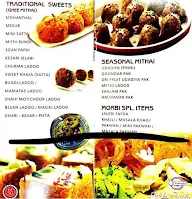 Morbiwala Sweet Mart, Bhakti Park menu 1