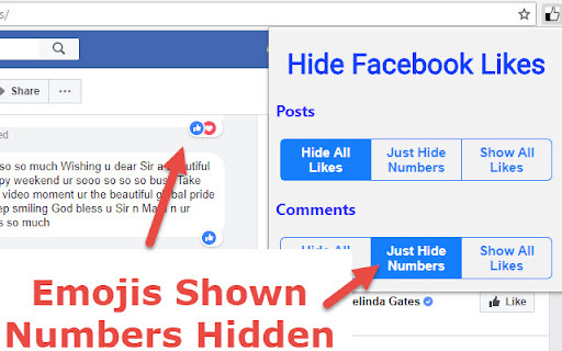 Hide Facebook Likes