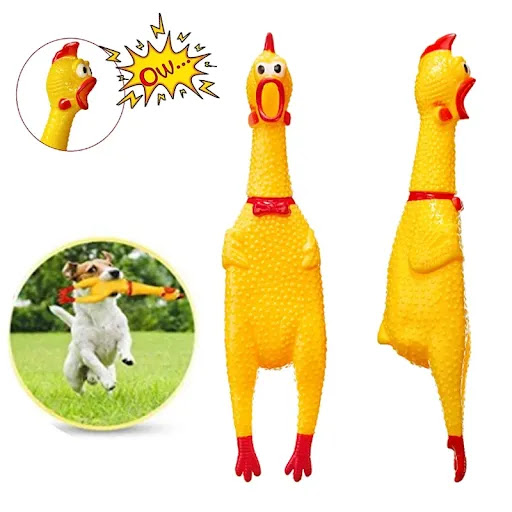 Title 2, New Pet Dog Squeak Toy Screaming Chicken, Durab...