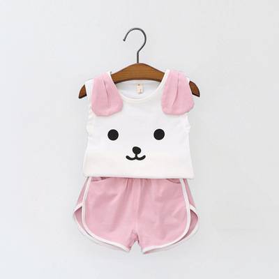 Title 1, Babys short-sleeved shorts set for children. C...