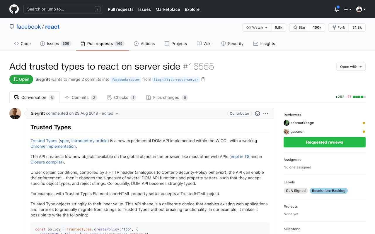 GitHub PR reviewers Preview image 0