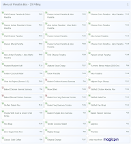 Paratha Box - 2X Filling menu 1