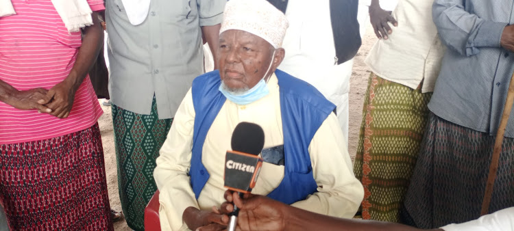 The Kenya Livestock Marketing Council chairman Dubat Amey at the Garissa livestock market.